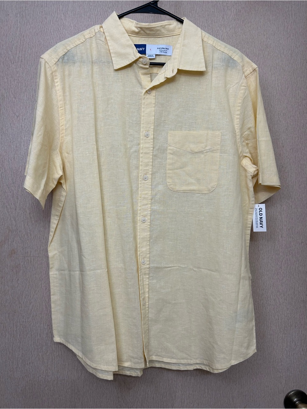 Old Navy Linen Button Down Shirt - Men’s Size L NWT